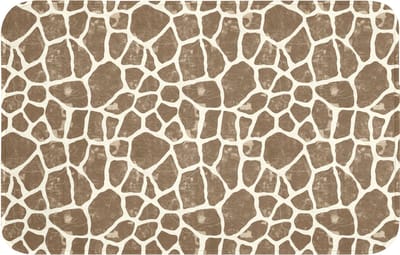WC mat 80x50 cm - Antislip - Giraf - Klassiek - Bruin - Toiletmat - Vloermat - Douchemat - Toilet tapijt - Toiletmatten