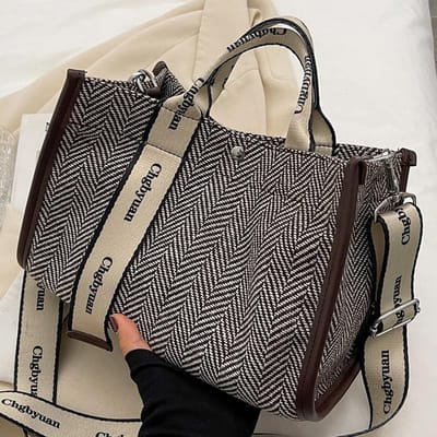 Tote Bag Canvas Tas voor Werk Woon-werkverkeer Dames Tote Bag Eén Schouder Crossbody Tas gray
