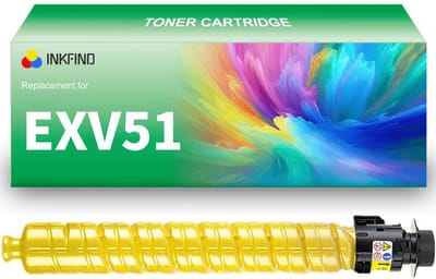 INKFIND EXV51 Geel tonercartridge compatibel met Canon C-EXV51 EXV51 Geel geschikt voor Canon imageRUNNER ADVANCE C5535/C5535i/C5535F/C5540/C5540i/C5540F/C5550/C5550i/C5550F/C5560/C5560i/C5560F - 1-pack Geel