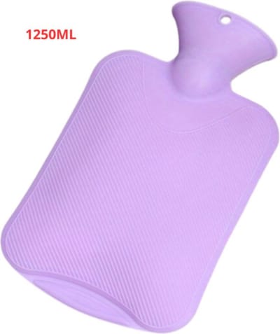 Bovista Warmtekruik - Warmwaterzak Met Hoes - Warmwaterkruik - Warmtekussen - Knuffel Kruik - Bag - Paars - 1,25 Liter