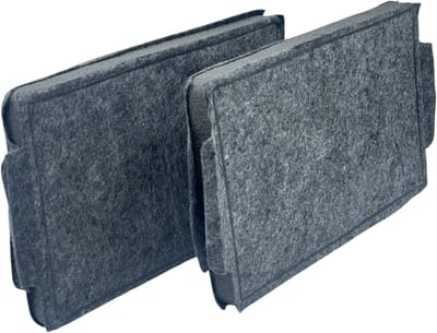 Fixem Koolstoffilter Set 2 Stuks Geschikt voor Miele DKF 19 DKF 19-1 DA2660 DA2690 Vervangt 9231860 Actieve Koolfilter Afzuigkap 240x150x20 mm