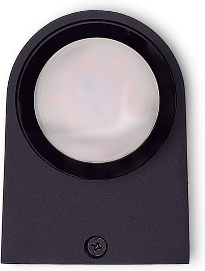 Ronde Zwarte Wandlamp voor Binnen en Buiten - IP44 Aluminium