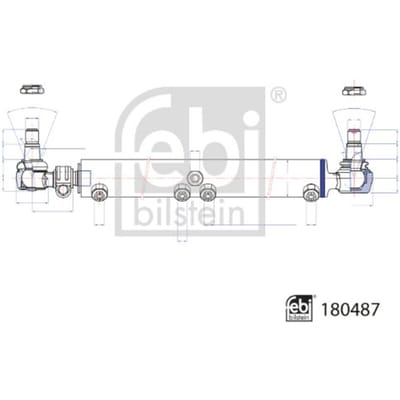Werkcilinder, stuurbekrachtiging FEBI BILSTEIN 180487