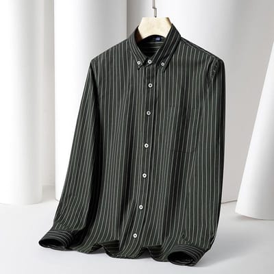 Lente en Herfst Nieuw Oxford Gesponnen Katoen Lange Mouw Herenshirt Strijkvrij Alles-passend Werkshirt Heren Zakelijk Inch Shirt XL white