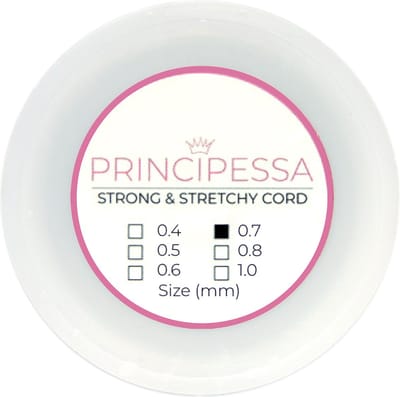 Principessa elastisch transparant rijgdraad, 0.7mm, 8,5 meter, topkwaliteit