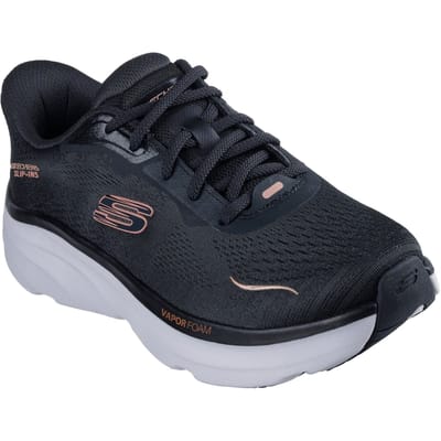Skechers D'Lux Vapor Clear Horizon Textiel Dames Zwarte Sneakers