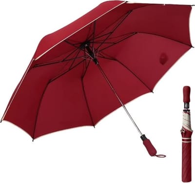 Bovista Windproof Paraplu - Opvouwbaar - Moderne Stormparaplu - Stormproef - Automatisch Uitklapbaar - Umbrella - Rood