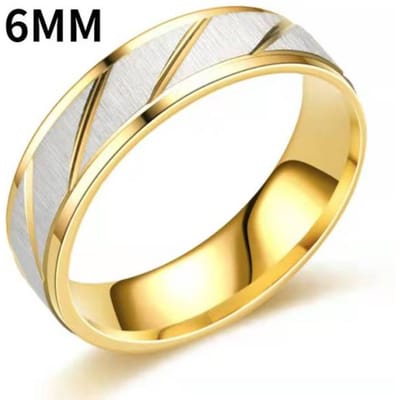 Trendy Heren en Dames Koppels Eenvoudige Stijl Verloving Gestreepte Ring Jubileum Cadeau Sieraden Accessoires Anillos Mujer 9 beige