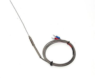 K-type thermokoppel, K Gepantserd thermokoppel WRNK-191 Sensor Flexibele buigbare sonde Dia.1/1.5/2/3/4 mm Lengte 50-500 0-1100 graden(Dia 1mm,Cable 4m)