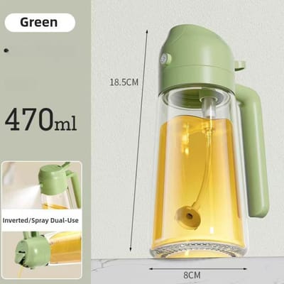 Bouteille de pulvérisation d'huile en plastique pour cuisine, barbecue, distributeur d'huile d'olive, pot d'huile, vinaigre de cuisson, sauce soja, récipient de pulvérisation 2 en 1
