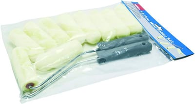 Mini Verfroller Set met Schuimkoppen voor Lastige Hoeken