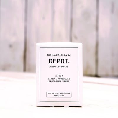 Depot - 504 Beard & Moustache Cleansing Wipes 12x - 87g