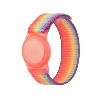 Airtag armband Polsband horloge - Airtag Sleutelhanger - Airtag Polsband Voor Kinderen - Airtag Armband - Airtag Apple - Klittenband - Airtag Houder - Airtag Hoesje - regenboog kleuren