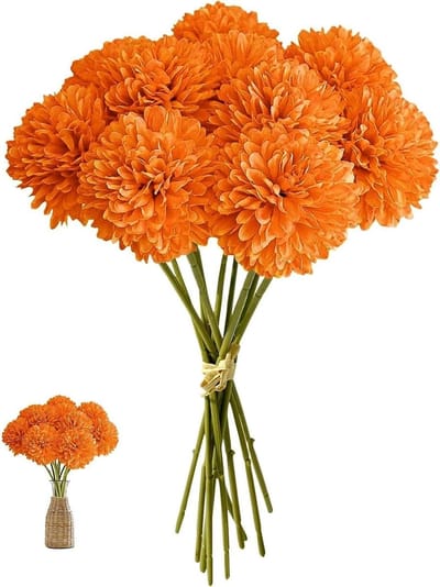 Realistische kunsthortensia en chrysant bal - Stabiele zijden bloemen voor decoratie, bruidsboeketten en kantoorinrichting