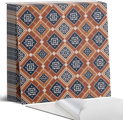 Coloray Plaktegels - Geometrie in bruin en wit Portugese Tegels - 30 cm x 30 cm - Bruin Plaktegels - 9 stuks - Vierkant PVC Tegels - Plaktegels Keuken - Zelfklevende Vloertegels - Vinyl Tegels Zelfklevend - Zelfklevende Tegels