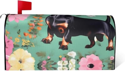 Brievenbus Cover - Brievenbus Decoratie - Brievenbus Versieren - Magnetische Bevestiging - 45 x 53 cm - Zwart