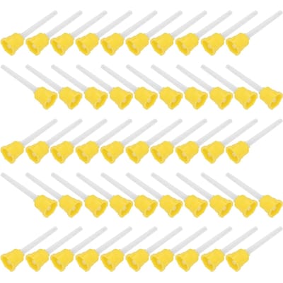 Embout de buse époxy jetable, 50 pièces, pour applicateur adhésif, accessoire de pointe de mélange dentaire