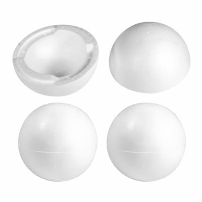 8x Stuks hobby/DIY holle piepschuim bal/bol 20 cm 2 halve schalen - Knutselen basis materialen - Hobby materiaal