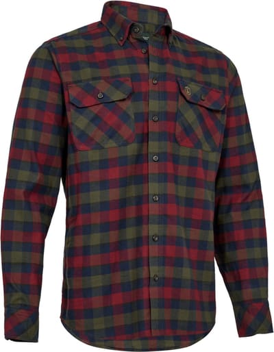 Deerhunter Cooper Overhemd Outdoor Overhemd Jacht Overhemd Lange Mouwen Overhemd Scandinavisch Overhemd Rood Maat -45/46