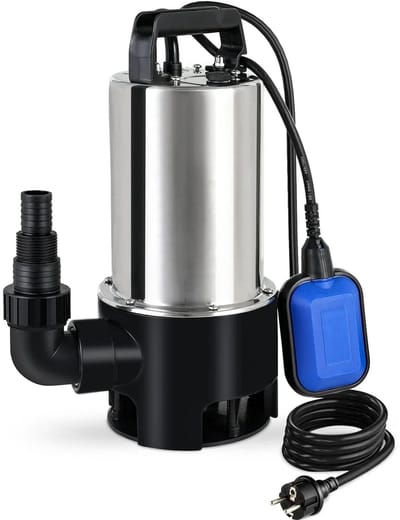 Dompelpomp - Vuilwaterpomp - Waterpomp – 1100W voor Vuil Water - 16500 L/h – Met Vlotterschakelaar – Zwart/Blauw