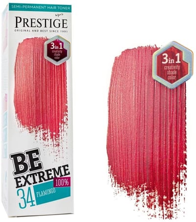 Prestige Flamingo Rood-roze Haarverf – Semi-Permanente Haarkleuring Rood Roze – Milde formule zonder Ammoniak, PPD en Peroxide – 100ml