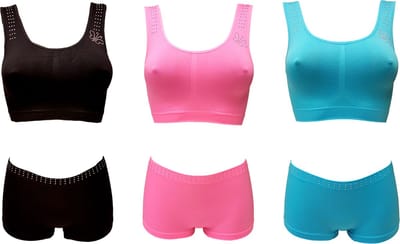 Sweet Angel lingeriesetje met strass-steentjes 3 stuks model A maat S/M
