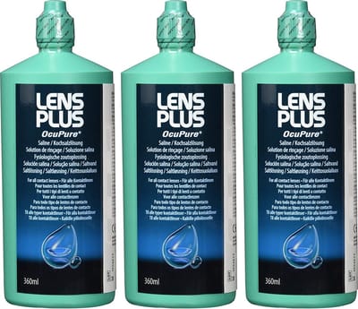 Lens Plus OcuPure® Saline - Zoutoplossing voor Contactlenzen - 3 x 360 ml - OcuPure® Technologie