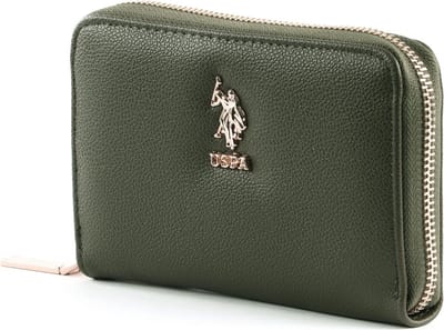 U.S. POLO ASSN. Portemonnee New Jones Zip Around Wallet Dark Green Donkergroen