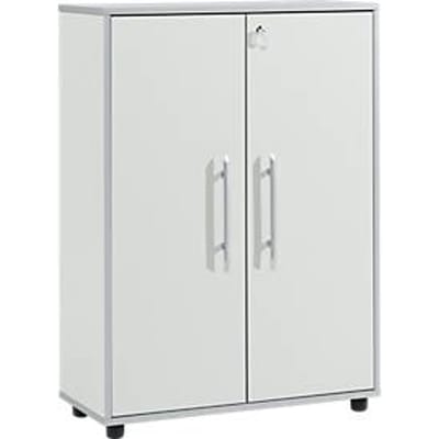Schäfer Shop  Select Archiefkast Moxxo IQ, hout, 2 legborden, 3 ordnerhoogten, B 801 x D 362 x H 1115 mm, afsluitbaar, lichtgrijs