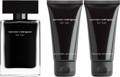 Narciso Rodriguez for Her Giftset - 50 ml eau de toilette spray + 50 ml showergel + 50 ml bodylotion - cadeauset voor dames