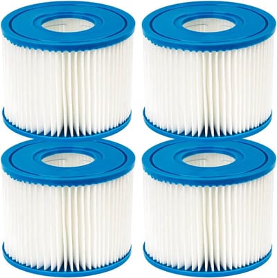 Set van 4 zwembadfilters voor Intex PureSpa type S1, vervangingscartridges voor opblaasbare spa's en zwembaden