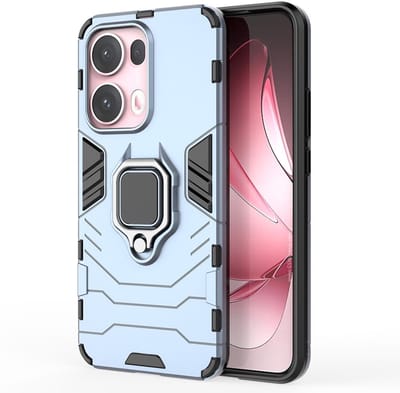 Coverup Hoesje - Geschikt voor OPPO Reno13 Pro 5G Hoesje - Coverup Ring Kickstand Back Cover - Blauw