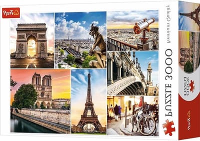 Trefl, Puzzel, The Magic of Parijs, 3000 stukjes, Frankrijk, collage, premium kwaliteit, voor kinderen vanaf 16 jaar