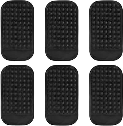 Dailygoods- Antislipmat 6 Stuks - Antislipdashboard - Siliconen Matten - Voor Mobiele Telefoon/Sleutels/Bril - Herbruikbaar - 14 x 8 cm - Dashboardmat
