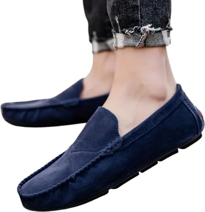 Bovista Loafers Heren - Met Hak - Herenschoenen - Instappers - Blauw - Maat 36.5