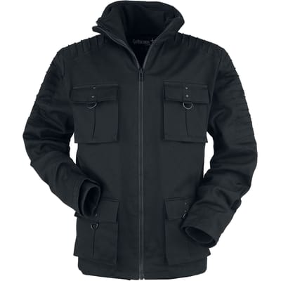 Gothicana by EMP - Gothic Winterjas - Winter jacket with flap pockets decorative seams - S tot XXL - voor Mannen - zwart