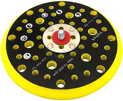 Dailygoods- Schuurschijf 150 mm - 54 Gaten - Compatibel met Mirka CEROS/DEROS - Slijtvast - Harde Kunststof Basis - Effectieve Vuilafzuiging - Schuurplaat