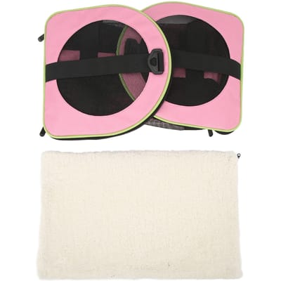 Huisdier Reistas 600D Nylon Kat Hond Draagtas Opvouwbare Draagtas Verstelbare Schouderriem Lichtroze lichtroze kleur