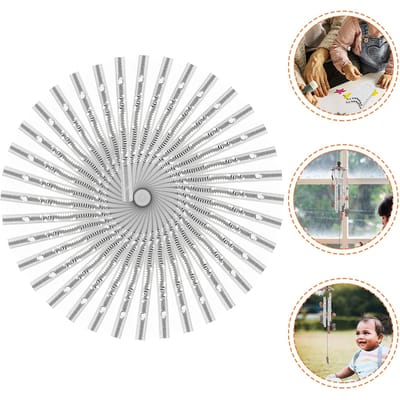 50 stuks Wind Muziek Tuin Buiten Metaal Windgongen Buiten DIY Windgong Benodigdheden 7x0.5cm white
