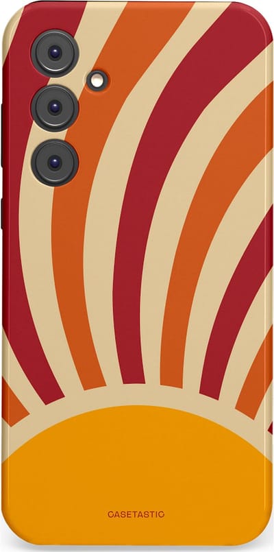 Casetastic Hoesje Geschikt voor Samsung A35 - Stijlvolle Beschermende Duo-layer Case - Retro zomer