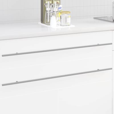 vidaXL - Kast - Handvat - 12 - st - Zilver - 900 - mm - Roestvrij - staal