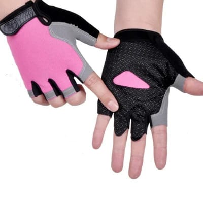 Antislip Schokabsorberend Ademend Halve Vinger Handschoenen Ademend Fiets Handschoenen Fitness Gym Bodybuilding Crossfit Oefening Atletische Handschoenen S