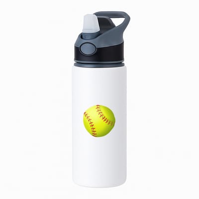 Hacebo® - Honkballer waterfles met rietje zwart - Honkbal - Honkballers - sport - bal - cadeau - water fles - 650ML