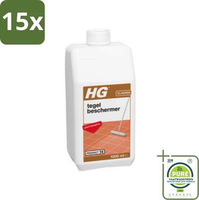 15 x HG Tegelbeschermer 1 liter - Grootverpakking - Tegelbeschermer - Vloertegel Bescherming - Anti-kras - Anti-slijt - Zijdeglans