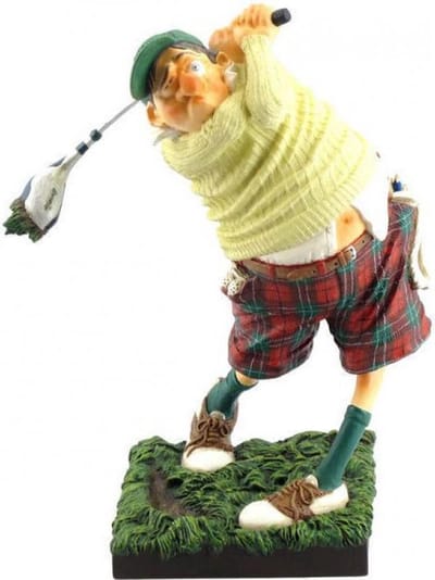 Golfer - beeldje – sport – polyresin - sports – Guillermo Forchino – 11x11x20 cm - golfen