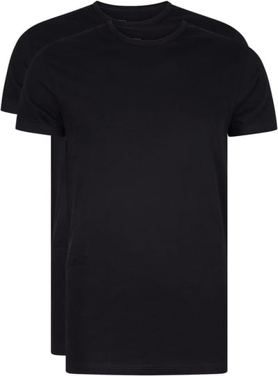 RJ Bodywear - Everyday - Regular Fit - Heren T-Shirt Ronde Hals - Zwart - S