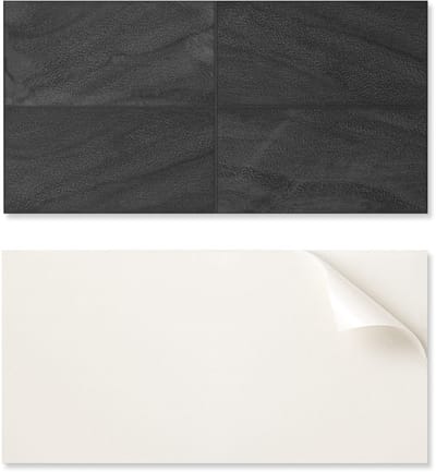 Zelfklevend vinylpaneel met patroon voor de woonkamer, 100x50 cm, donkere steenplaten.