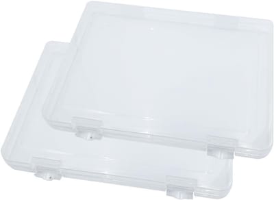 2 Stuks A4 Organizer Box - Rechthoekige Plastic Opbergdoos voor Sieraden en Spullen, Ideaal voor Thuis en Kantoor