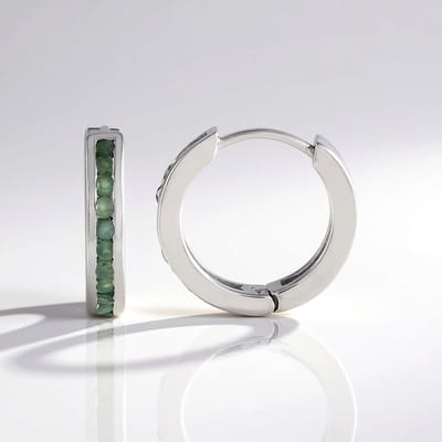 Cavill - 925 Sterling Zilveren Oorknopjes - 22 Briljant Geslepen Alexandrieten 0,508 ct - Elegante Kleurveranderende Oorbellen 15 mm