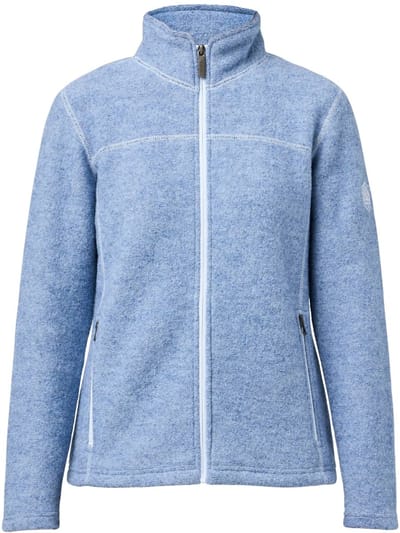 Ivanhoe dames wollen full-zip vest Beata Faded Denim - Blauw